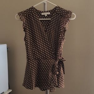 Monteau Brown Sleeveless Top